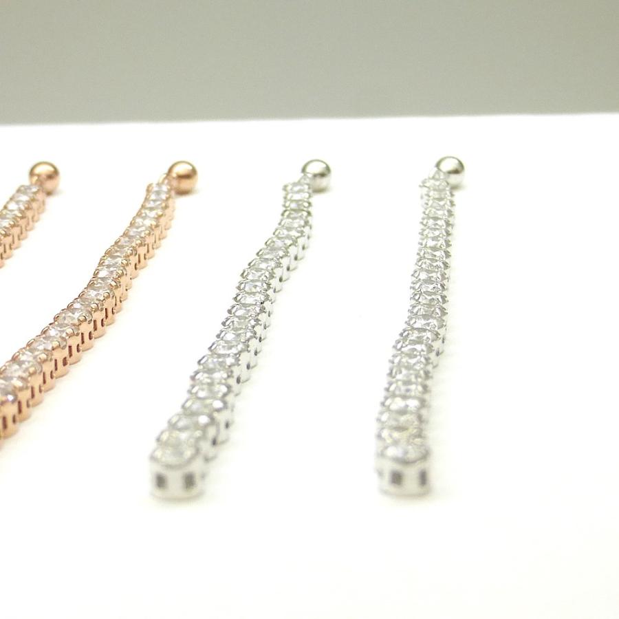 ダイヤモンド0.50ct ゴールド テニス ピアス クロスフォー