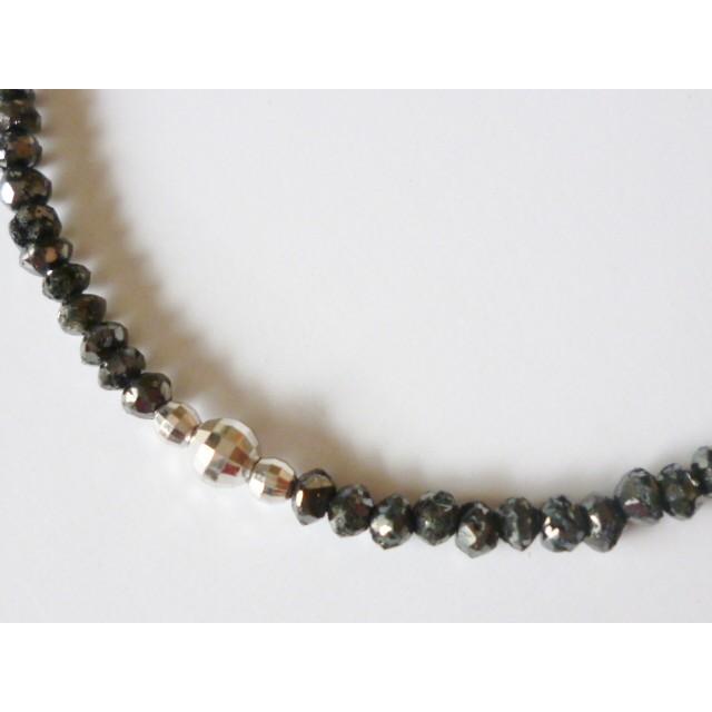 ブラックダイヤモンドブレスレット K18WG Black Diamond5.0ct 18金 5.0