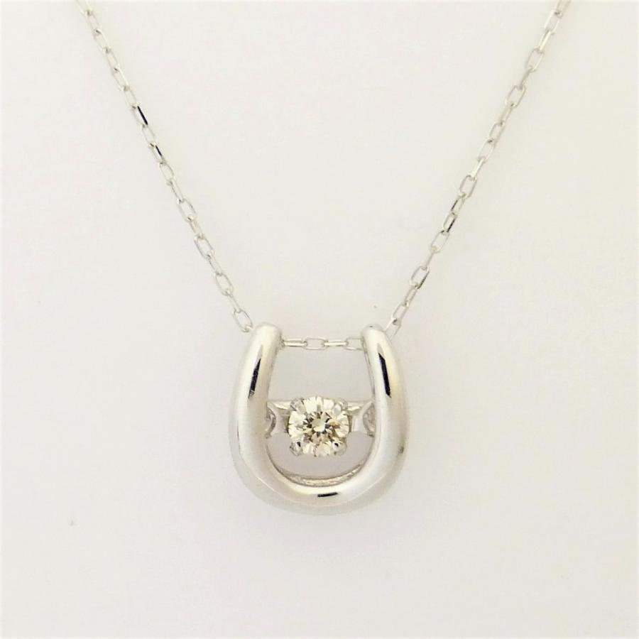 ダンシングストーンダイヤモンド0.05ct ネックレス K10 クロスフォー 