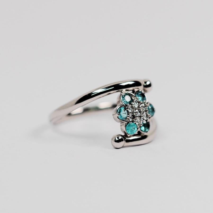 パライバトルマリン0.23ct　プラチナリング PT900の画像
