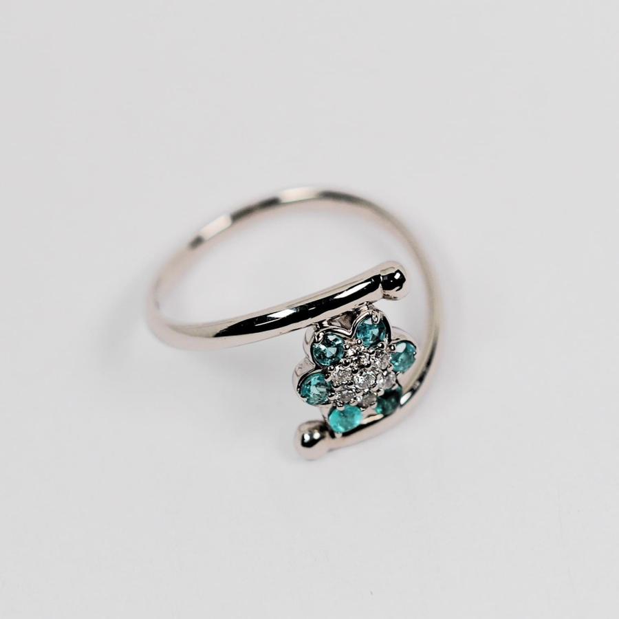 パライバトルマリン0.23ct　プラチナリング PT900の画像