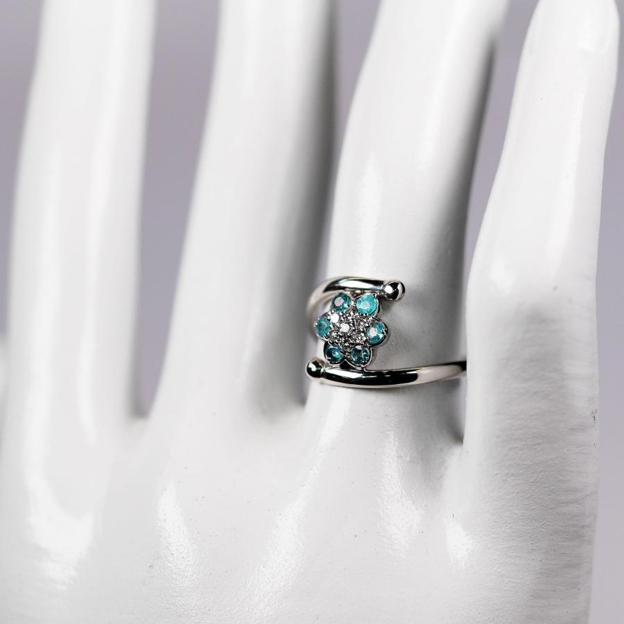 パライバトルマリン0.23ct　プラチナリング PT900の画像