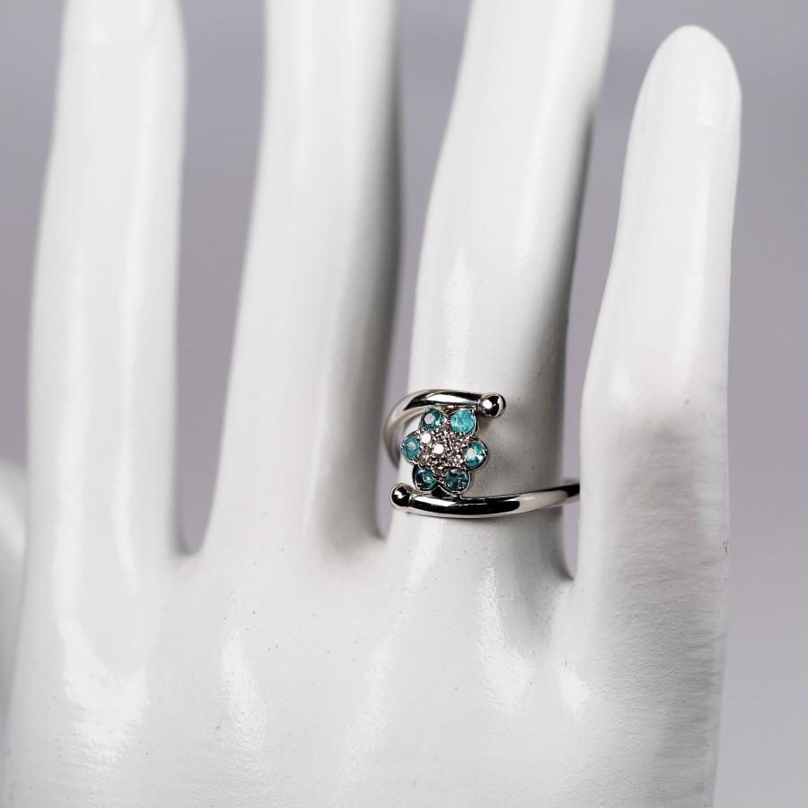 パライバトルマリン0.23ct　プラチナリング PT900の画像