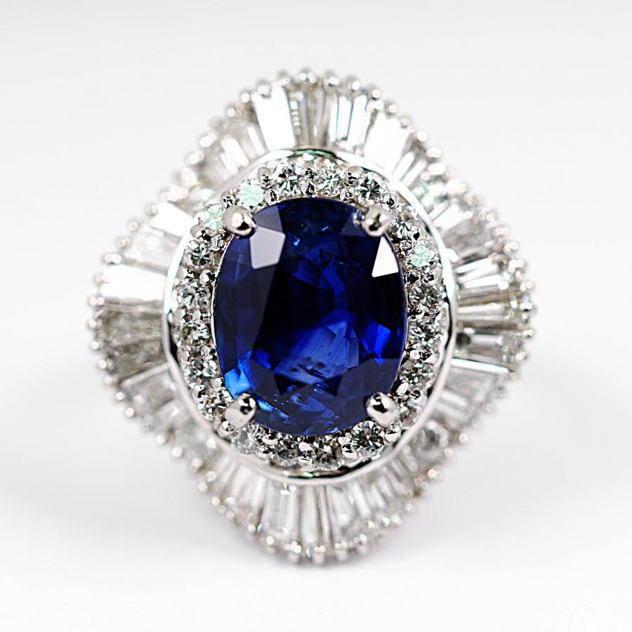 ハイジュエリー】 フィリグリー細工 ロイヤルブルーサファイア 4.09ct