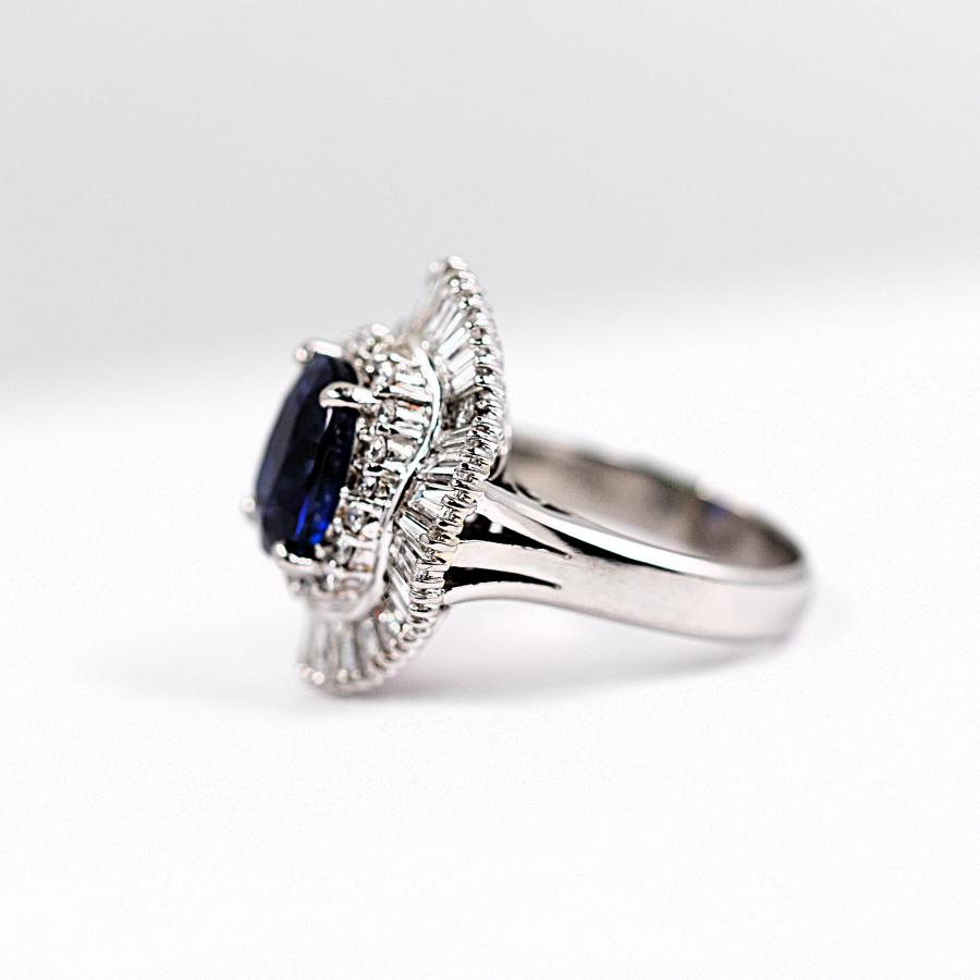 ハイジュエリー】 フィリグリー細工 ロイヤルブルーサファイア 4.09ct