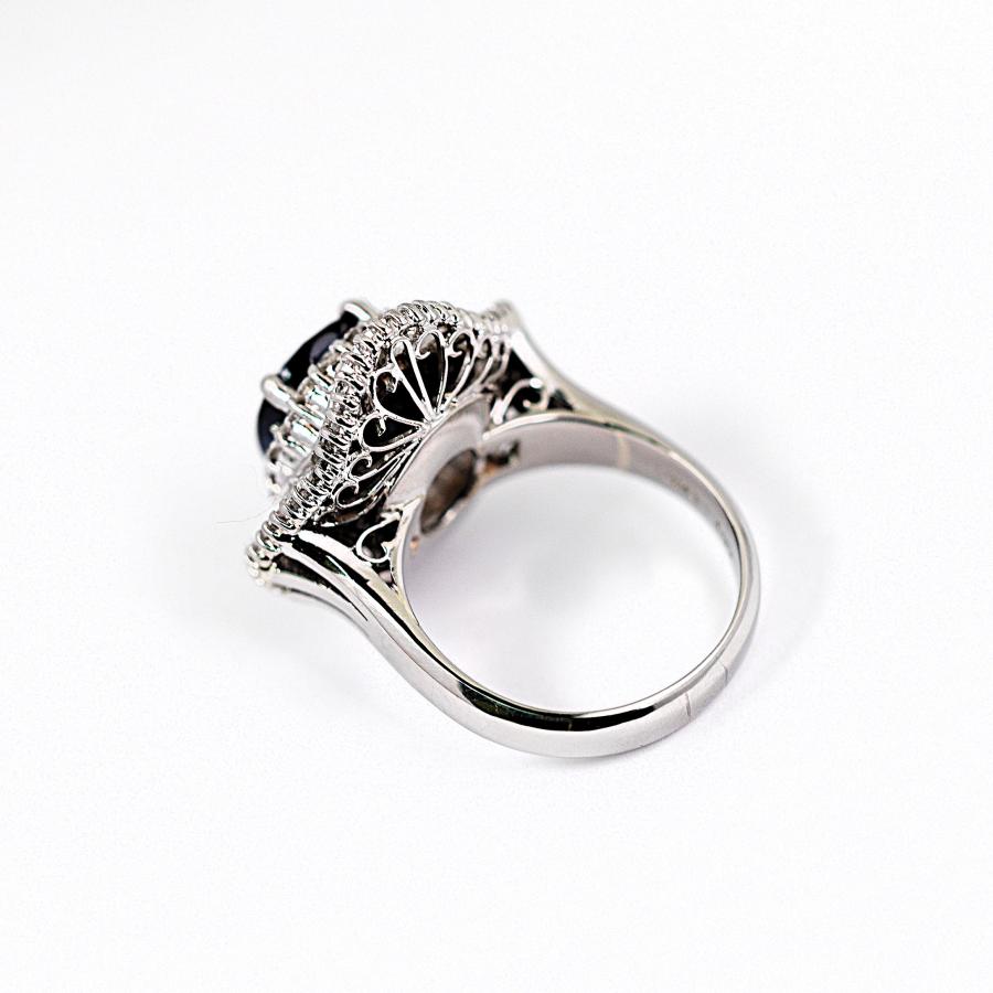 ハイジュエリー】 フィリグリー細工 ロイヤルブルーサファイア 4.09ct