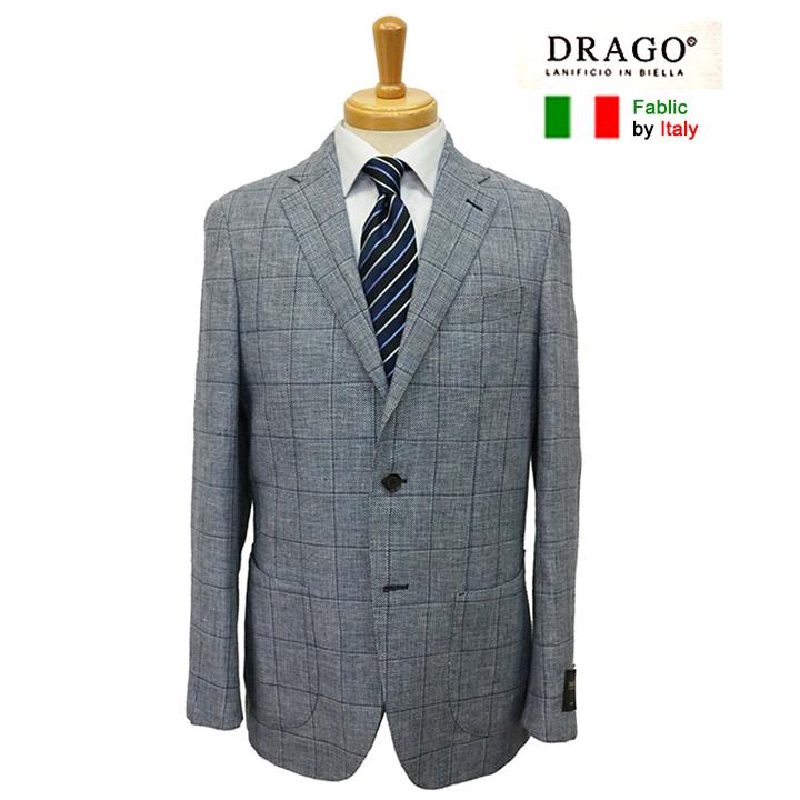 返品不可 ドラゴ Drago イタリア高級 ジャケット 2b 麻毛 春夏 ブルー チェック ウィンドウペーン Jdg D メンズ 本切羽 ゴルフ 0917 Jdg D セレクトショップ Reggio ヤフー店 通販 Yahoo ショッピング