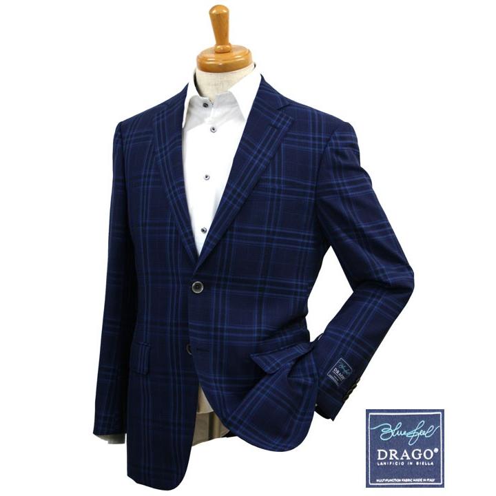 Sale ドラゴ Drago イタリア高級 ジャケット 2b 毛100 ネイビー ライトブルー チェック Jdg105 B メンズ 春夏 ブランド 紺青白 Jdg105 B セレクトショップ Reggio ヤフー店 通販 Yahoo ショッピング
