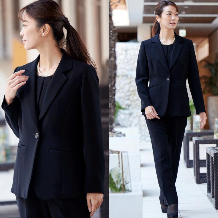 喪服 レディース パンツ パンツスーツ 礼服 ブラックフォーマル 50代