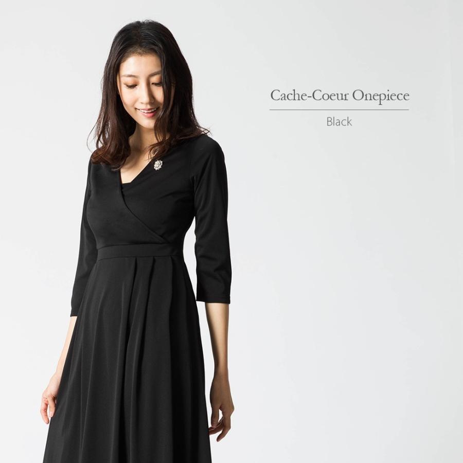 ワンピース レディース ロング ロング カシュクール ワンピース 15 I18 フォーマル 上品 きれいめ シンプル 春夏 夏 秋 結婚式 黒 ネイビー 30代 40代 七分袖 55 レジーナ 神戸ワンピース ヤフー店 通販 Yahoo ショッピング