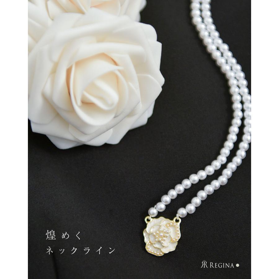 REGINA RISURRE 【パール ネックレス ローズstyle】s036 春 夏