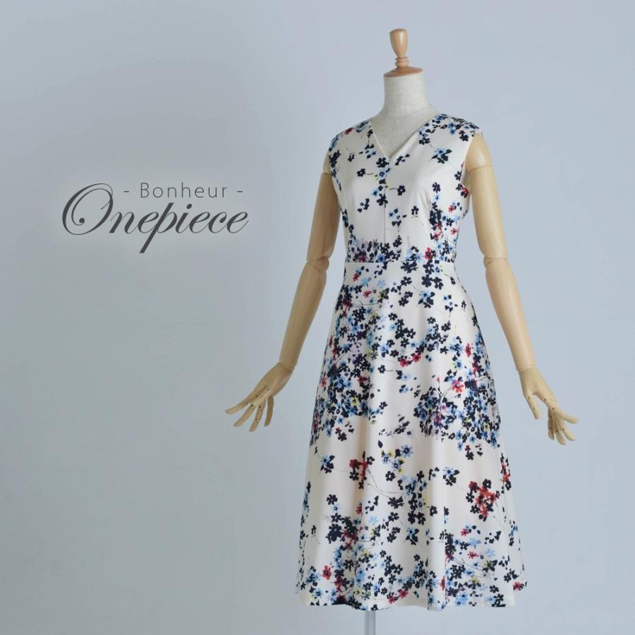 ワンピース レディース フォーマル ワンピース ボヌール S0366 春 春夏 秋冬 発表会 演奏会 大人 上品 シンプル きれいめ 花柄 パーティ 着痩せ 結婚式 S0366 レジーナ 神戸ワンピース ヤフー店 通販 Yahoo ショッピング