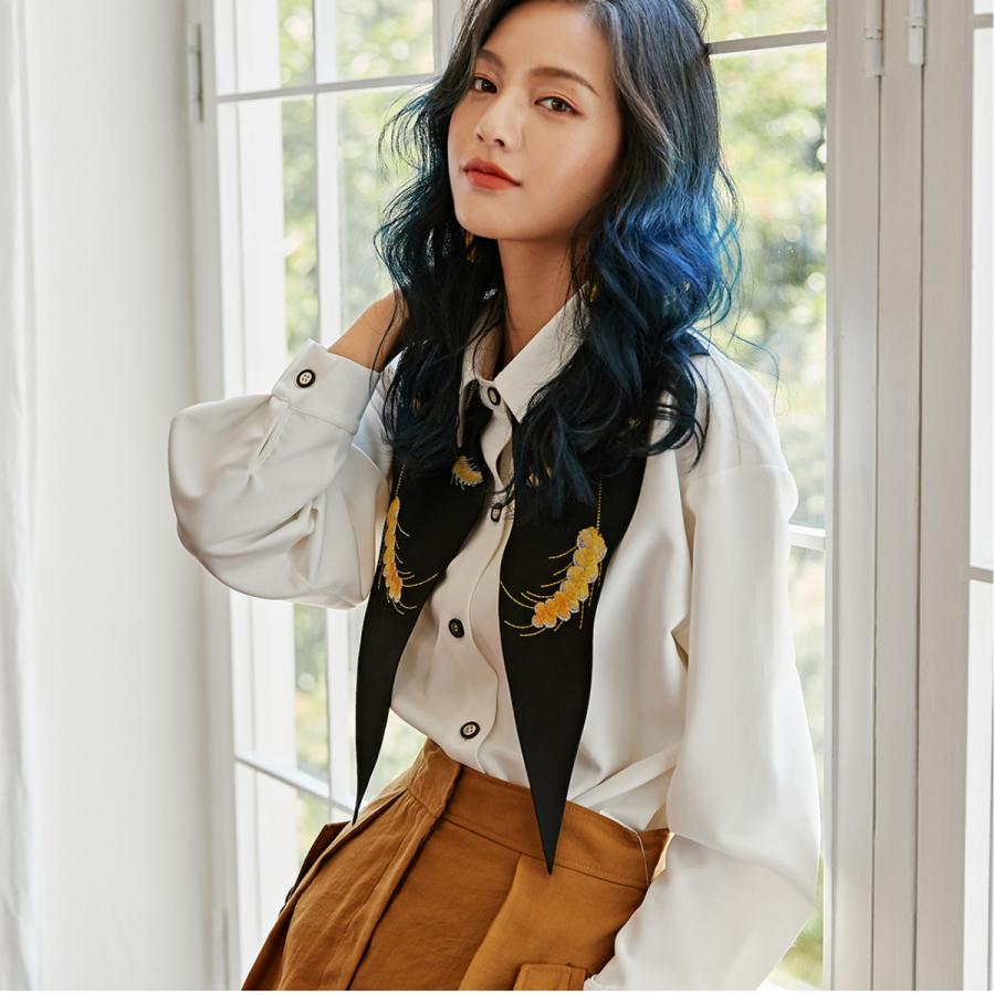 Regit 麦刺繍ブラウス 韓国 ファッション 服 ブラウス ユニーク ブラウス かわいい 個性的なデザイン 白ブラウス 優雅 着回し プチプラ Ttb006 Reg It 通販 Yahoo ショッピング