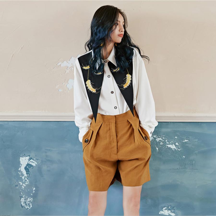 Regit 麦刺繍ブラウス 韓国 ファッション 服 ブラウス ユニーク ブラウス かわいい 個性的なデザイン 白ブラウス 優雅 着回し プチプラ Ttb006 Reg It 通販 Yahoo ショッピング