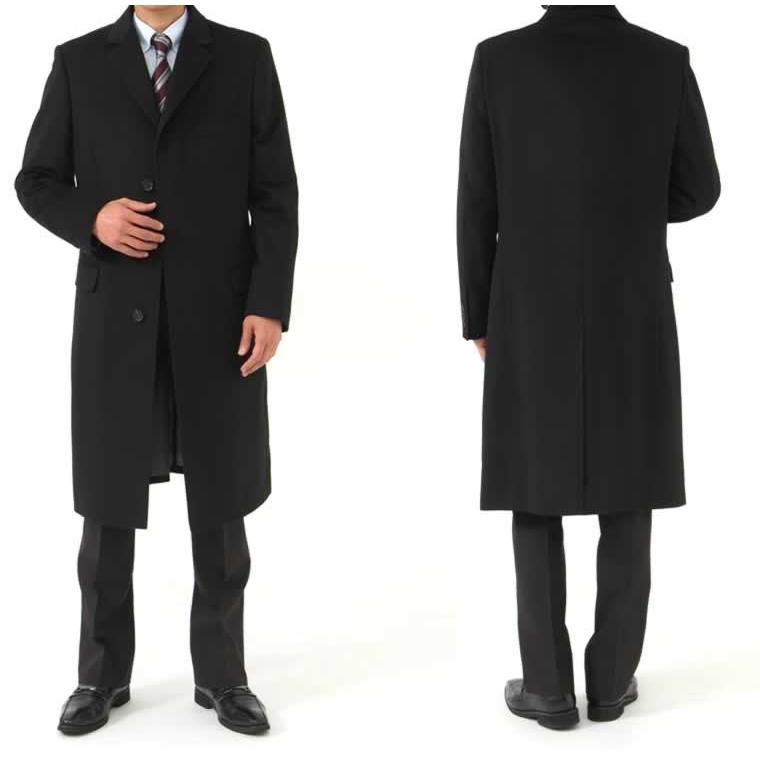 メンズ チェスターコート ロング カシミヤ100% <日本製 メンズ チェスターコート ロング カシミヤ100% <日本製