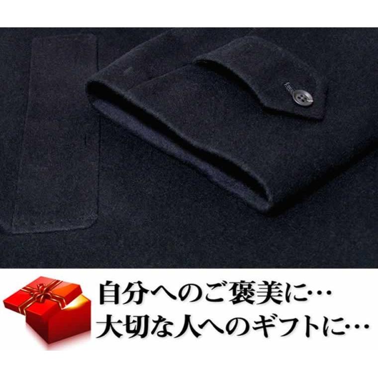 カシミヤ１００％ メンズロングコート  ステンカラー ラグラン 紳士コート ビジネスコート｜regne｜08