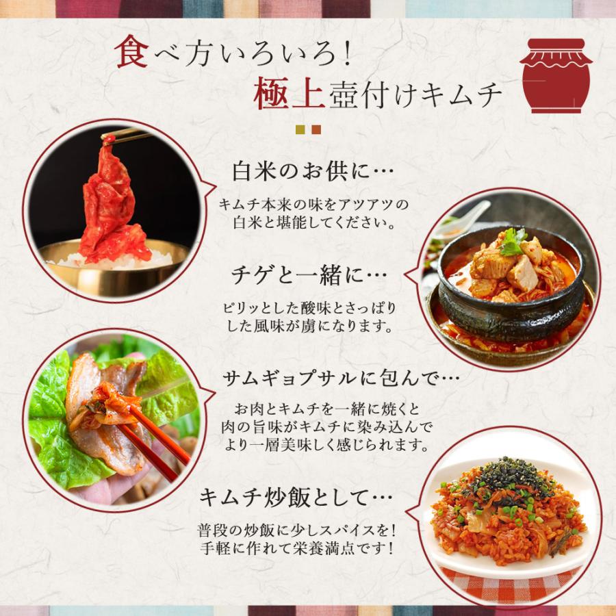 壺漬けキムチ 400g キムチ 白菜キムチ サムギョプサル おつまみ 韓国の味 自家製キムチ 韓国料理 手作り 韓国 韓国焼肉 食品 ギフト 旨味 冷凍 kr-005 |  | 03