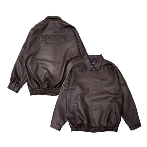 vintage リアルレザーボンバーブルゾン　ジャケット Revo. ブルゾン アウター ヴィーガンレザー ボンバージャケット メンズ