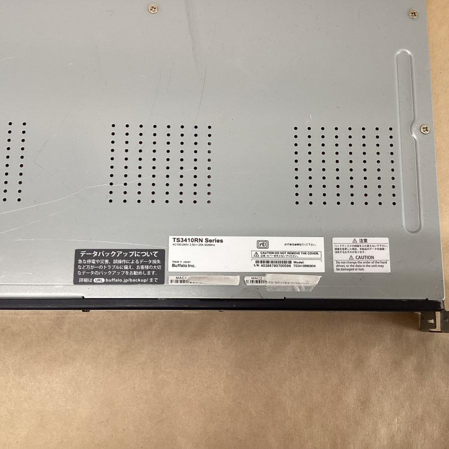 Buffalo - 動作確認済み・システム消去済み BUFFALO NAS TS3410RN0804 8000GB(2000GB×4) 動作確認済み・システム消去済み BUFFALO NAS TS3410RN0804
