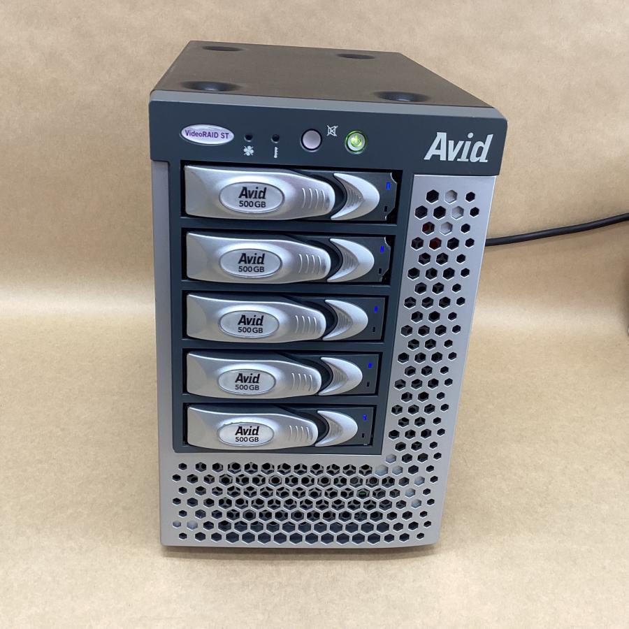 AVID - 通電確認済み・システム消去済み AVID VideoRAID ST 5ベイ外付けSASエンクロージャ XJ-SA12-005 2500GB(500GB×5台) 通電確認済み・システム消去済み AVID VideoRAID ST 5ベイ外付け