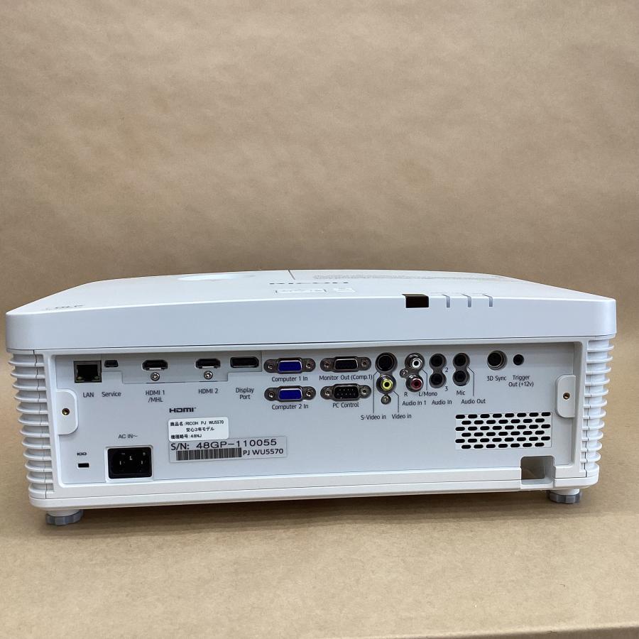 ランプ使用592時間 RICOH ビジネスプロジェクター PJ WU5570