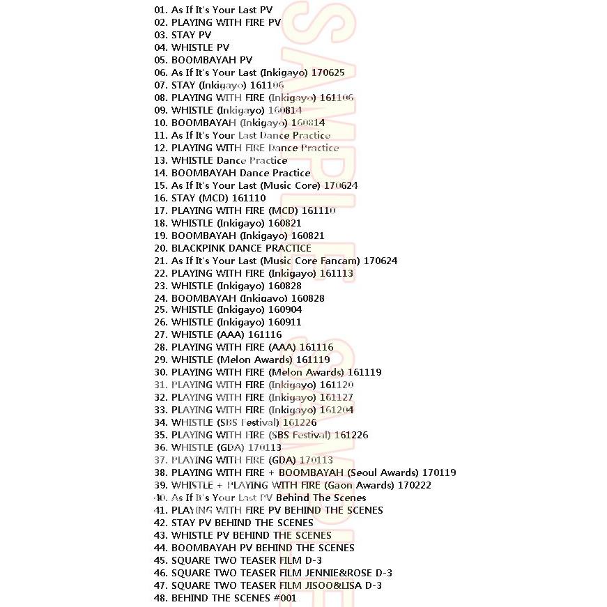 韓流dvd Black Pink ブラックピンク 17 Pv Tv Live Collection Blackpink ジェニ ジス ロジェ リサ Blackpink 08 Rehobote 通販 Yahoo ショッピング