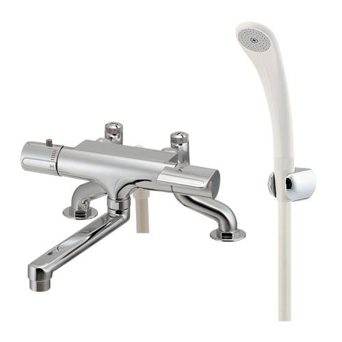 高品質】カクダイ サーモスタットシャワー混合栓 (立形) 水栓金具