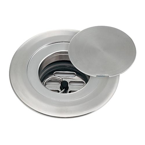 カクダイ - 【400-418-100】ハンディーツバヒロ掃き出す口 (目皿つき) KAKUDAI キッチン、日用品、文具-排水口カバー、ネット-浴室用具