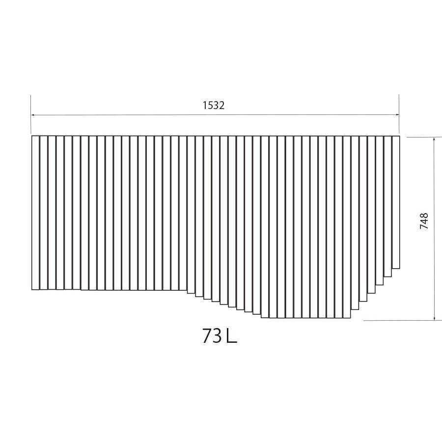 お風呂のふた　トクラス　(旧ヤマハ)新73ＬFFMADW2X1　ヤマハシステムバス用　W1532mm×D748mm（旧品番:　風呂ふた　巻きふた　GFFMADW2XX）