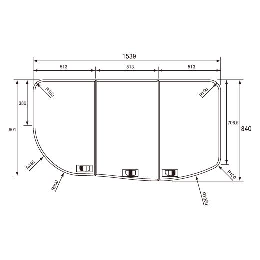 Panasonic お風呂のふた 836x1267mm homematerial_gd6051n