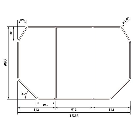 パナソニック Panasonic 風呂ふた (ふろふた フロフタ) 風呂フタ 組み