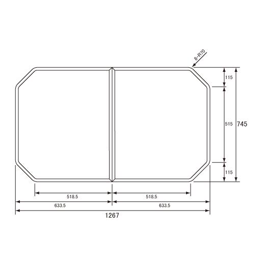 GVR1163UDN 風呂ふた ホワイト 745x1267mm Panasonic（パナソニック） 風呂ふた 断熱組フタ 本体厚み 22.0mm
