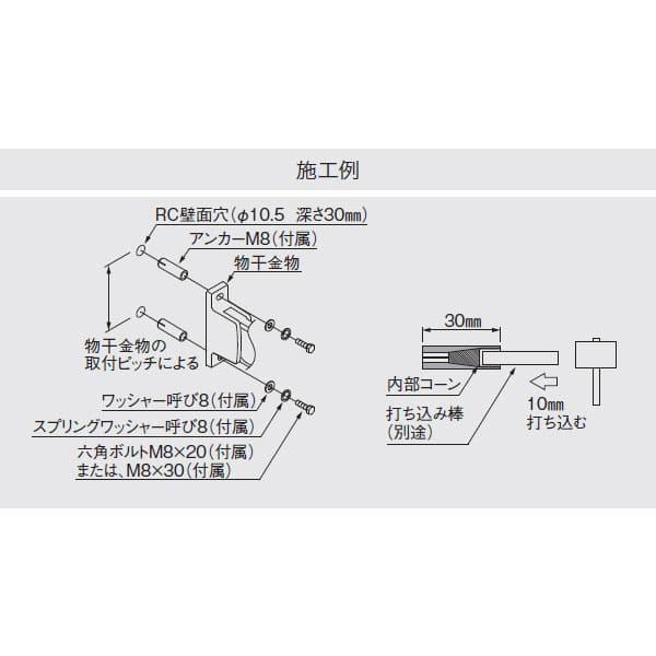 【KS-501LPS】Nasta キョーワナスタ 取付パーツ Lパーツ RC壁取付用アンカー ステンレス｜rehomestore｜02