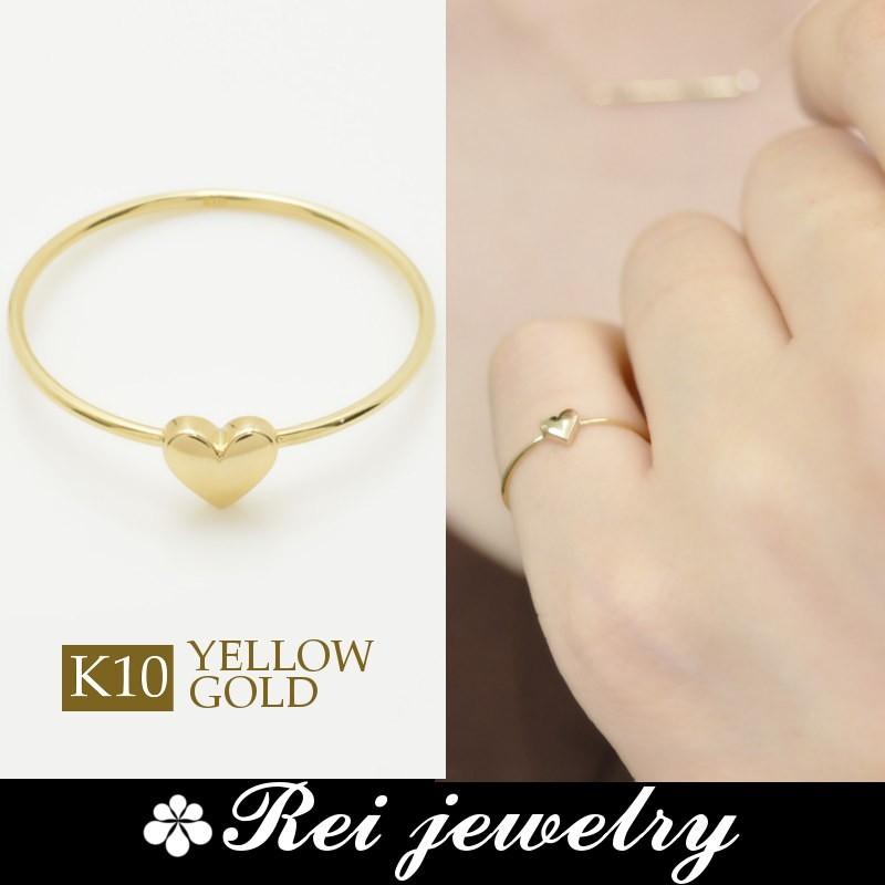 K10 ピンキーリング 指輪 レディース ハート 華奢 日本製 ゴールド 大人可愛い プレゼント K10r0003 Rei Jewelry 通販 Yahoo ショッピング