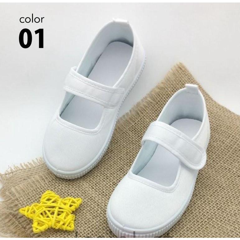 上靴上履き靴シューズ子供学校男の子女の子カップインソールマジックテープキッズ体育館教室外反母趾ホワイト p211881469957レイ