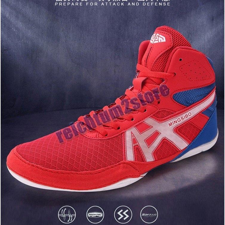 HAYABUSA[ハヤブサ]プロ・ ボクシングシューズ ／ Pro Boxing Shoes ／ 赤 青 白 黒 トレーニングシューズ 練習用