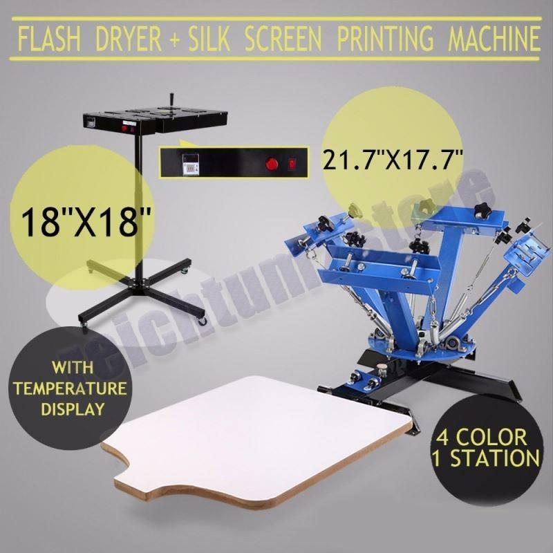 シルクスクリーン印刷機 高性能4色プリンター Tシャツ 布 ハンクラ 