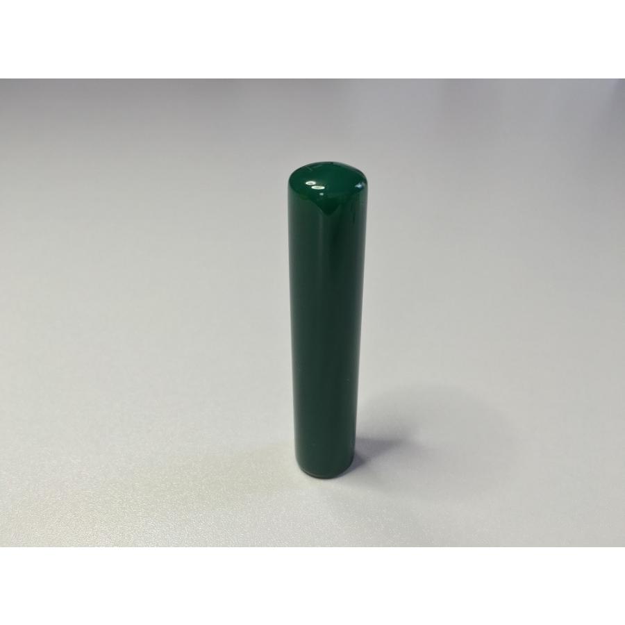 メノウ印材　13.5mm径/印鑑/天然石/緑メノウ/グリーンアゲート