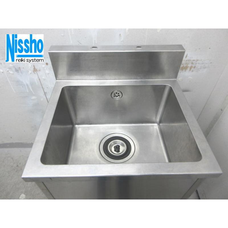 □中古 ステンレス1槽シンク・600×550×840/990(mm)・厨房専門店