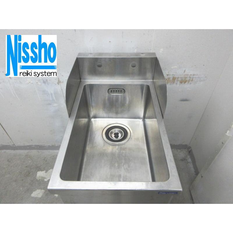 □中古 ステンレス1槽シンク・サイドガード付・三方枠・450×750 □中古 ステンレス1槽シンク・サイドガード付・三方枠・450×750