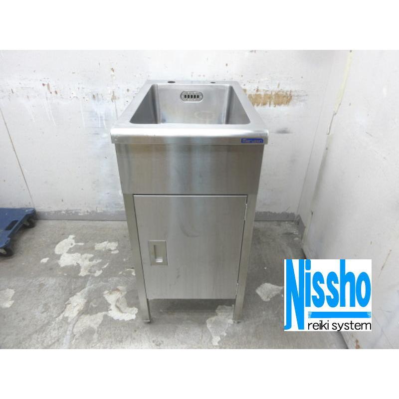 マルゼン（MARUZEN） □中古 ステンレス1槽シンク・扉付き・450×750