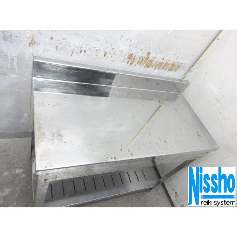 □中古 ステンレス作業台・バックガード付き・905×450×700/820