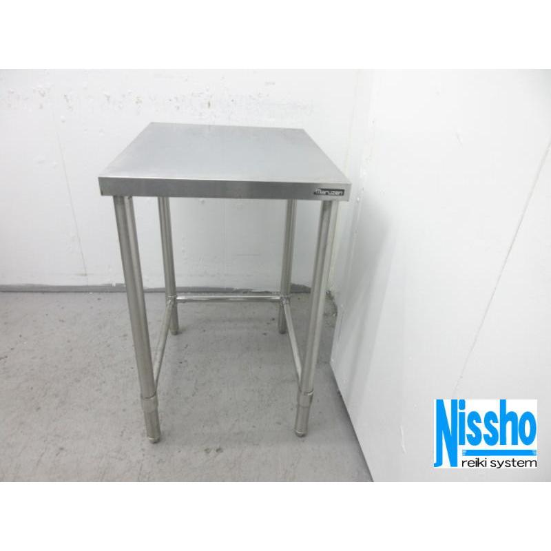 □中古 ステンレス作業台・三方枠・500×625×785(mm)・マルゼン・厨房 