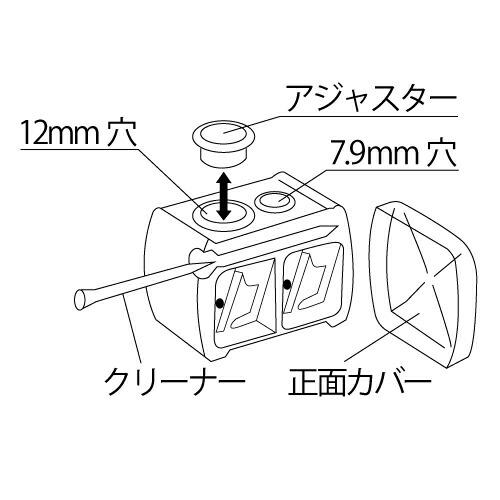 ペンシルシャープナー   メイク用ペンシルシャープナー アイブロウ リップライナー ホワイトペンシル カラーペンシル かづきれいこ｜reikokazki｜02