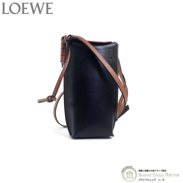 楽天スーパーセール バッグ 斜め掛け ポシェット ショルダー ポーチ ゲートポケット ロエベ Loewe 人気のブランドバッグや財布がお買い得 ギフトにも 109 中古 美品 ブラック タン Sha Hennes Co Za