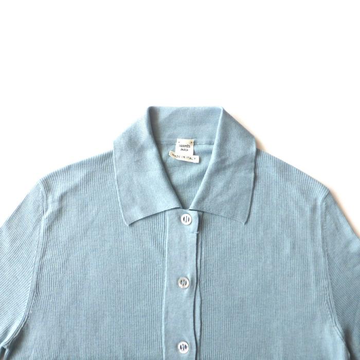 HERMESニットポロシャツ HERMES エルメス （HERMES） ニット ポロシャツ 半袖 トップス