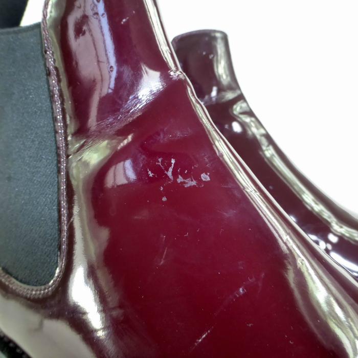 サントーニ （SANTONI） サイドゴア レザー ショート ブーツ ＃38 1/2 ボルドー シューズ 靴（中古）｜reine-web｜06