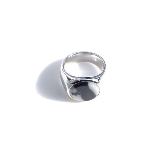 TOM WOOD（トムウッド） Oval Ring オーバルリング ゼブラ ジャスパー