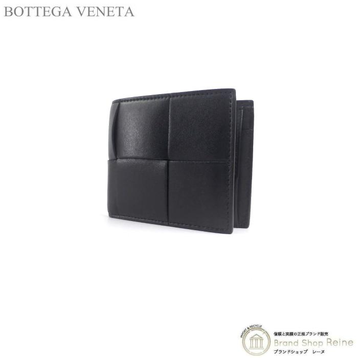ボッテガ ヴェネタ Bottega Veneta マキシ イントレチャート コンパクト 二つ折り 財布 メンズ ブラック 中古 22 Brandshop Reine 通販 Yahoo ショッピング