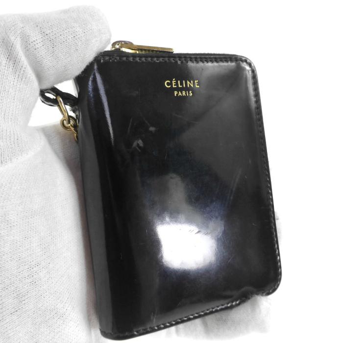 セリーヌ （CELINE） フック付き コインケース パテントレザー 小銭